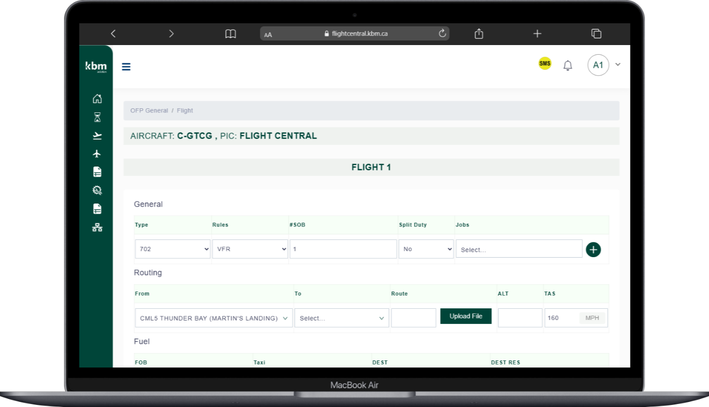 FlightCentral - Aircraft Operations Platform - Aviation case study screenshot